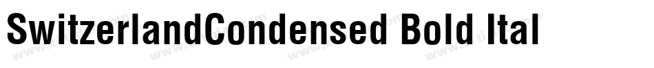 SwitzerlandCondensed Bold Italic字体转换